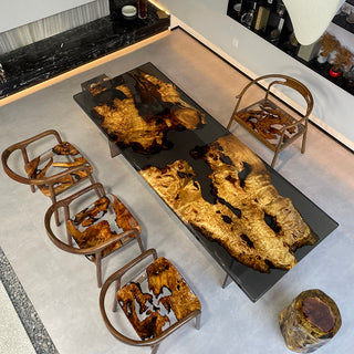 Black Epoxy Dining Tables Usatabletops