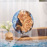 Usatabletops-Poplar-Blue-Epoxy-Resin-Wall-Clock-1