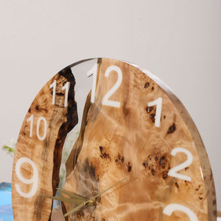 Usatabletops-Poplar-Clear-Transparent-Epoxy-Resin-Wall-Clock-4