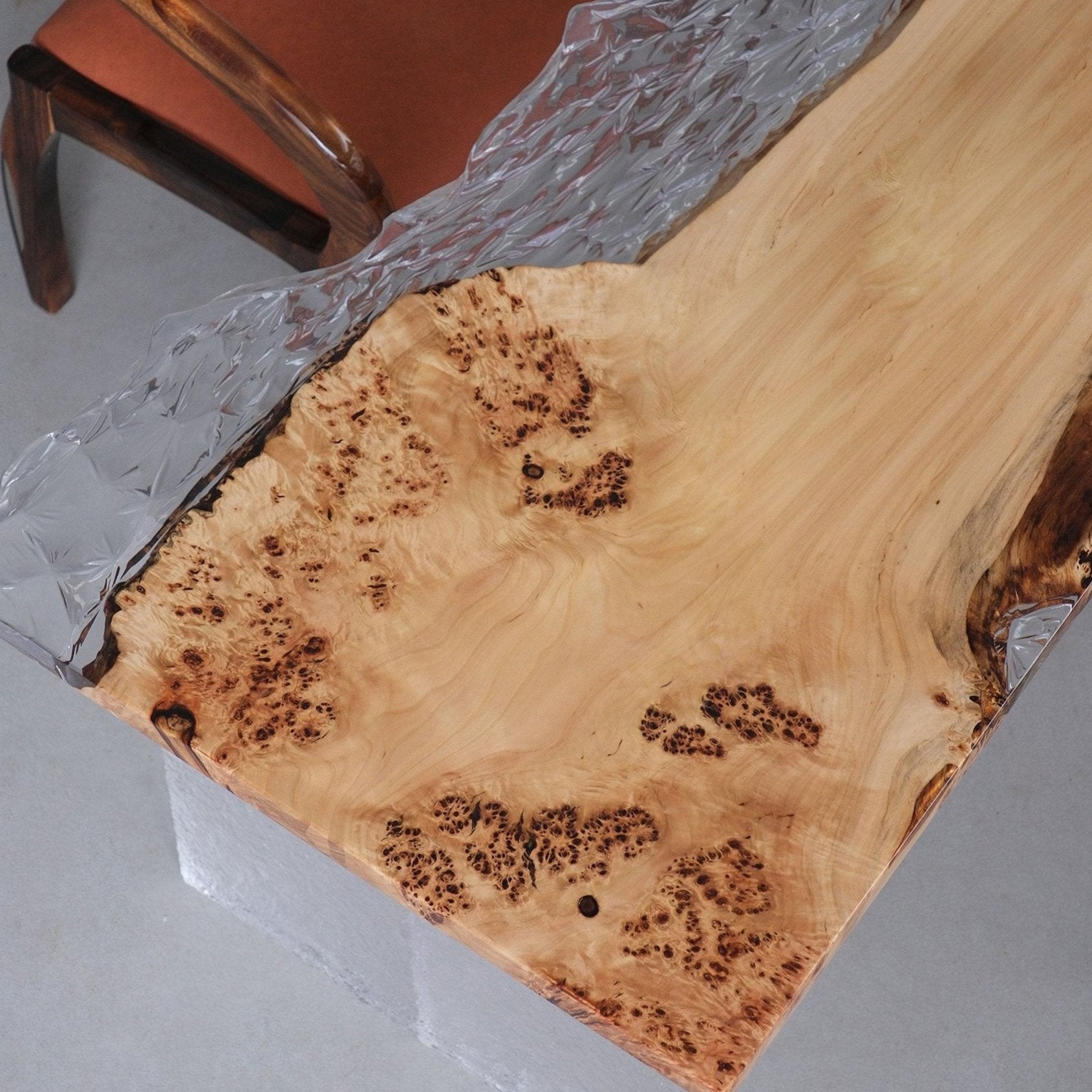 Usatabletops-Poplar-Ice-Crack-Epoxy-Table-Live-Edge-31.50''W-70.87''L-4