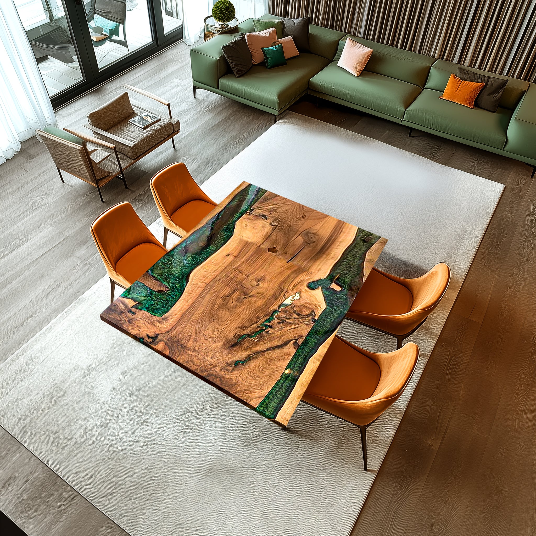 Usatabletops-Walnut-Custom-Epoxy-Square-Dining-Table-Green-UTTS5_2
