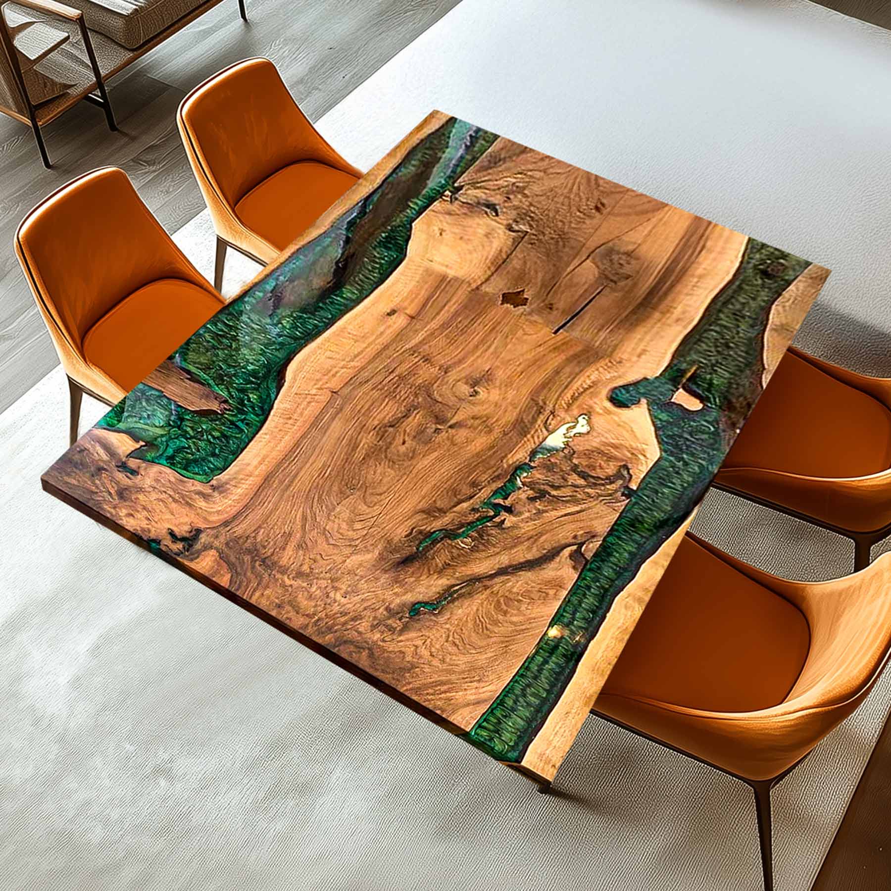 Usatabletops-Walnut-Custom-Epoxy-Square-Dining-Table-Green-UTTS5_5
