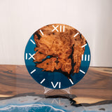 Usatabletops-Walnut-Dark-Blue-Clear-Transparent-Epoxy-Resin-Wall-Clock-1