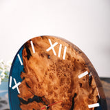 Usatabletops-Walnut-Dark-Blue-Clear-Transparent-Epoxy-Resin-Wall-Clock-4