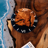 Usatabletops-Walnut-Dark-Blue-Clear-Transparent-Epoxy-Resin-Wall-Clock-5