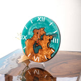Usatabletops-Walnut-Green-Epoxy-Resin-Wall-Clock-4