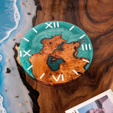 Usatabletops-Walnut-Green-Epoxy-Resin-Wall-Clock-5