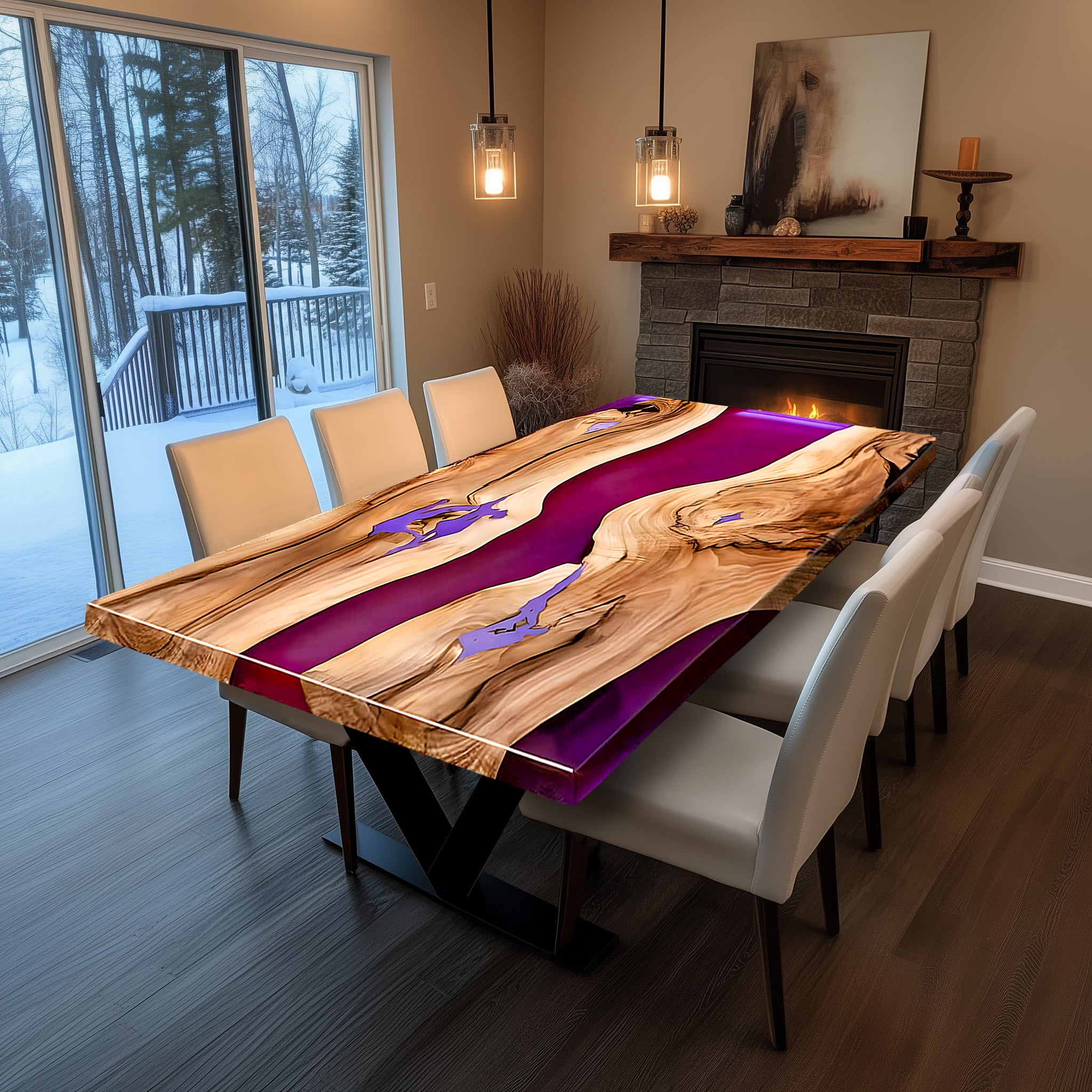 Usatabletops-Wood-Purple-Epoxy-Resin-River-Dining-Table3