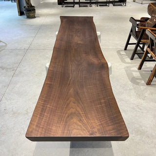 Usatabletops Black Walnut Wood Dining Table Live Edge 111.81"L x 32.40"W