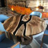 Usatabletops Custom Black Epoxy Round Table UTT4