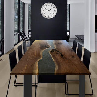 Usatabletops Custom Black Walnut Epoxy River Table UTT16