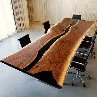 Usatabletops Custom Black Walnut Epoxy River Table UTT4