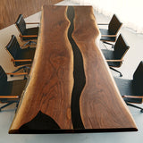 Usatabletops Custom Black Walnut Epoxy River Table UTT4