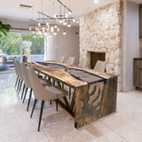 Usatabletops Custom Epoxy Waterfall Table