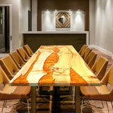 Custom Poplar Resin Epoxy Dining Table 
