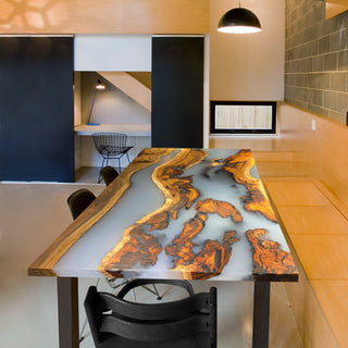 Usatabletops Custom White Epoxy Table UTT5