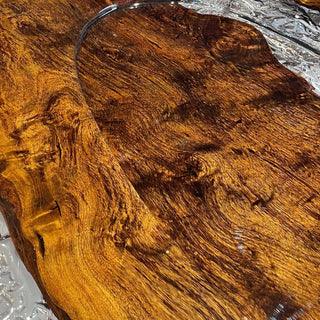 Usatabletops Gold Camphor Epoxy Table 35.43''W 78.74''L 2.16''D-4