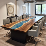 Usatabletops Custom Conference Resin River Epoxy Table 