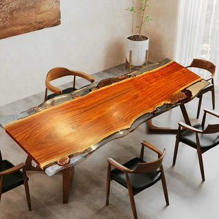 Usatabletops Rosewood Epoxy Table 39.37''W 110.23''L 1.96''D