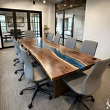 Usatabletops Custom Walnut River Epoxy Table 