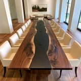 UTT Custom Walnut Black Epoxy Table CCT08
