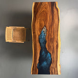 UTT Walnut Live-Edge Epoxy Resin Tables 86.61"×31.5"