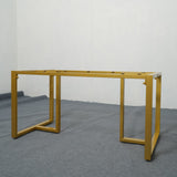 Usatabletops Custom Rectangular Series with Top-Frame Metal Table Base UTL-29
