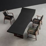Usatabletops Ash Black Wood Work Tables live Edge 40.35" WX 99.57"L