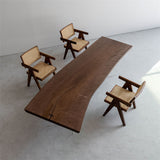 Usatabletops Ash live Edge Wood Tables Brown Dining Slab 39.25" WX 100.4"L