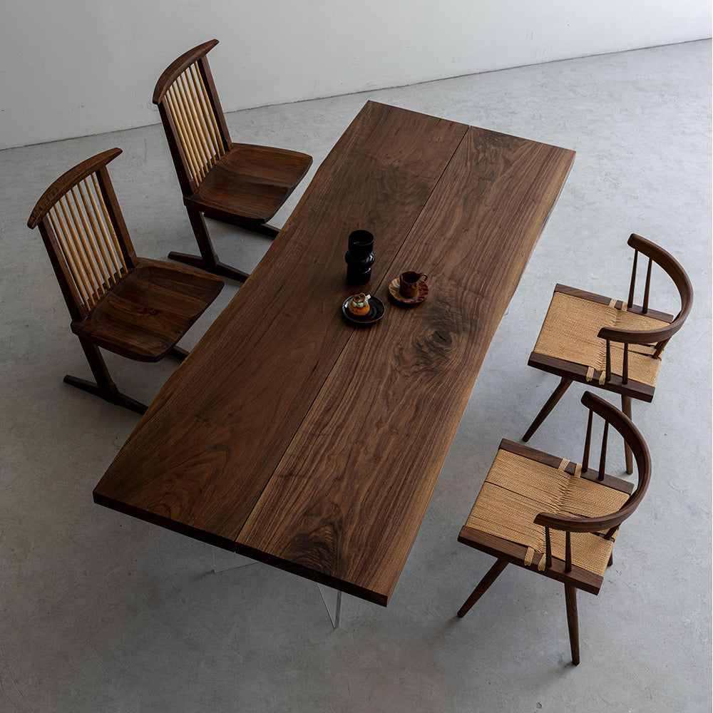 Usatabletops Black Walnut Dining Table Solid Wood 91.26"L x 36.69"W