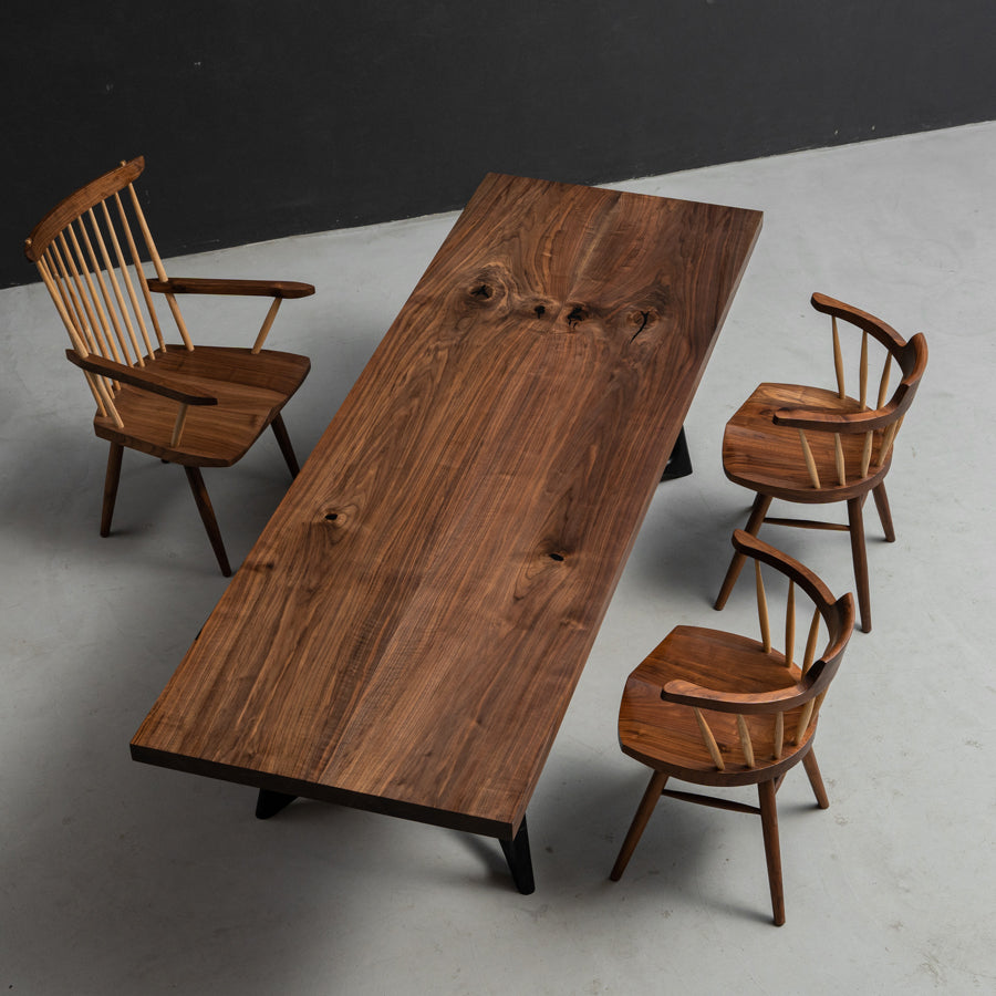 Usatabletops Black Walnut Handmade Table Slab Splicing Process 103.5"L x 34.25"W