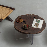 Usatabletops Black Walnut Irregular Round Coffee Table 27.56" Diameter