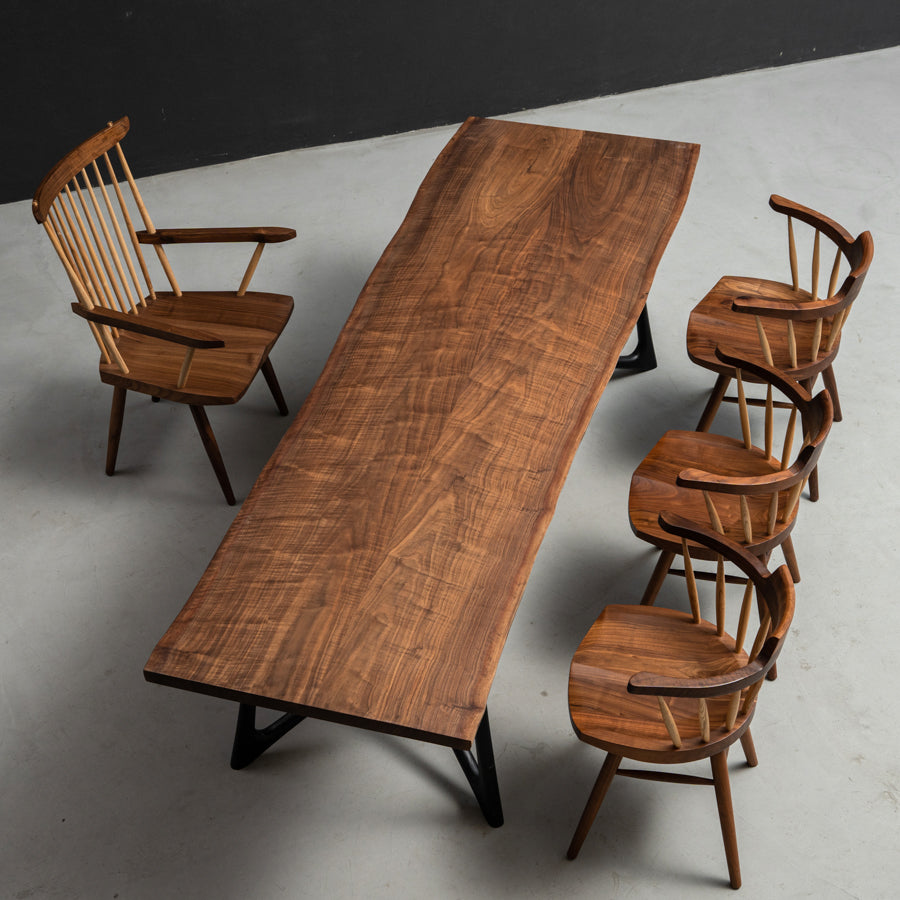 Usatabletops Black Walnut Kitchen Table Live Edge Slab 106.3"L x 31.14"W