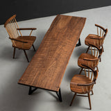 Usatabletops Black Walnut Kitchen Table Live Edge Slab 106.3"L x 31.14"W