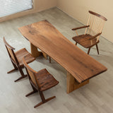 Usatabletops Black Walnut Live Edge Wooden Dinning Table 90.67"L x 31.1"W