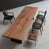 Usatabletops Black Walnut Slab Handmade Wood Dining Table 118.1"L x 38.15"W