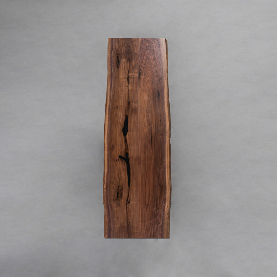 Usatabletops Black Walnut Solid Wood Dinner Table Live Edge 96.38"L x 34.84"W