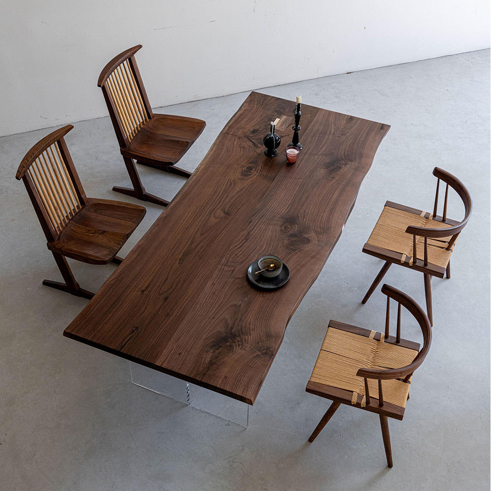 Usatabletops Black Walnut Splicing Process Dining Table 87.8"L x 36.89"W