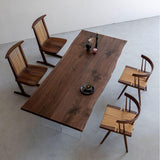Usatabletops Black Walnut Splicing Process Dining Table 87.8"L x 36.89"W