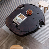 Usatabletops Black Walnut Wood Burl Round Coffee Table 38.58" Diameter