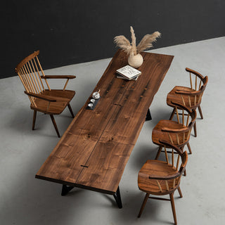 Usatabletops Live Edge Dining Table Black Walnut Solid Wood 101.2"L x 32.28"W