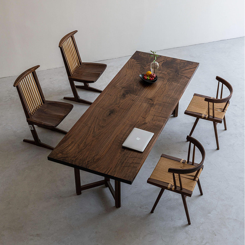Usatabletops Dining Table Black Walnut Handmade Slab 95.67"L x 35.51"W