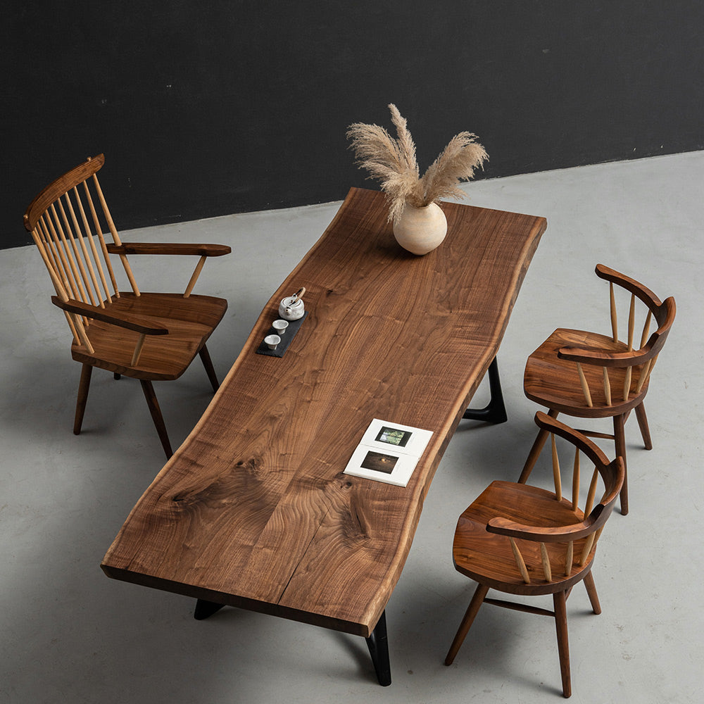 Usatabletops Handmade Black Walnut Dining Table 94.49"L x 33.07"W
