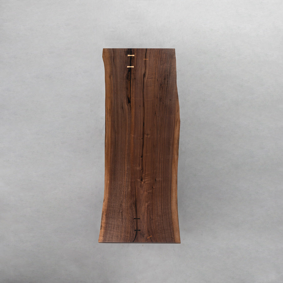 Usatabletops Handmade Black Walnut Wood Table Slab Live Edge 76.77"L x 32.76"W