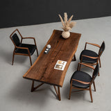 Usatabletops Handmade Black Walnut Wood Table Slab Live Edge 76.77"L x 32.76"W