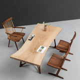Usatabletops Handmade Slab Ash Wood Dining Table 37.8"WX 78.66"L