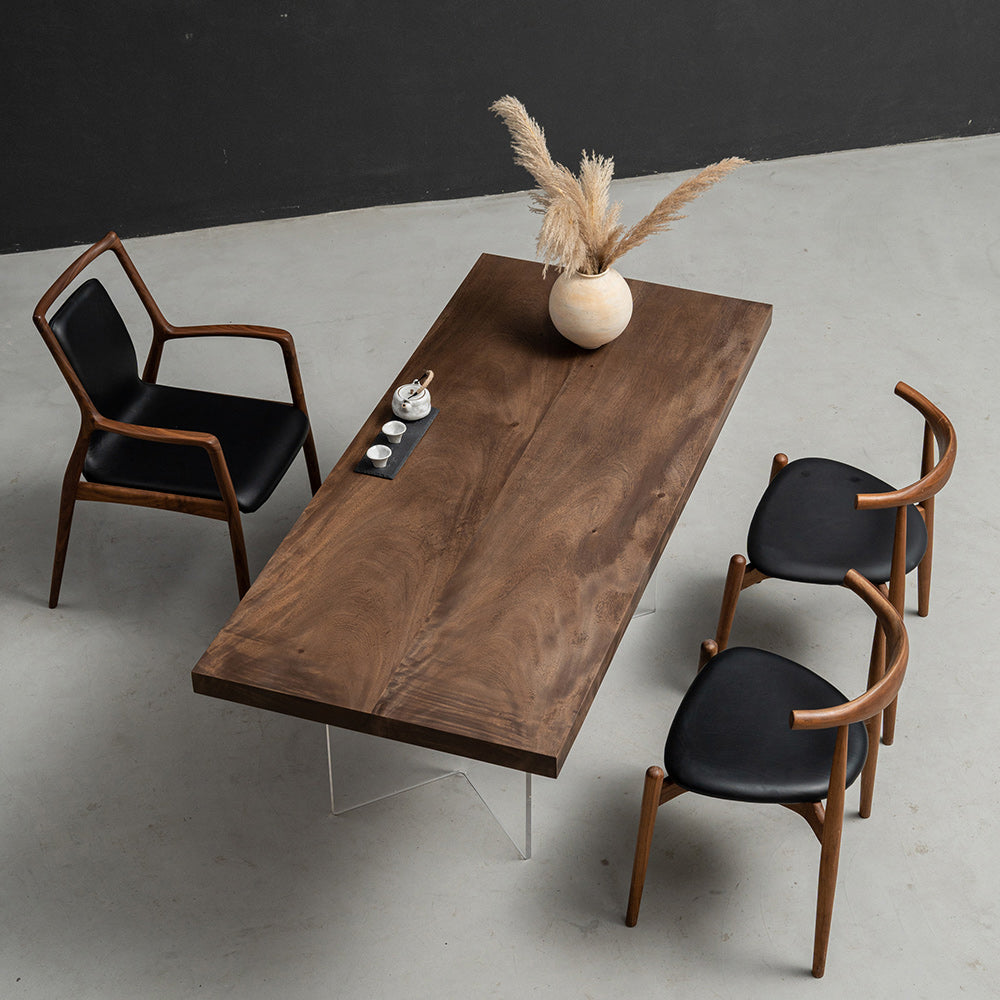 Usatabletops Handmade Walnut Wood Dinner Table 70.43"L x 31.5"W