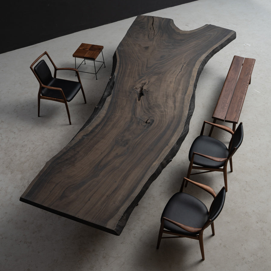 Usatabletops Kitchen Slab Live Edge Walnut Wood Table 67.72"W x 160.63"L