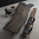 Usatabletops Kitchen Slab Live Edge Walnut Wood Table 67.72"W x 160.63"L