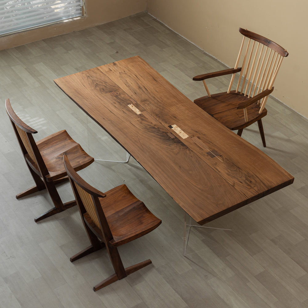 Usatabletops Live Edge Black Walnut Work Table Slab 83.66"L x 33.78"W